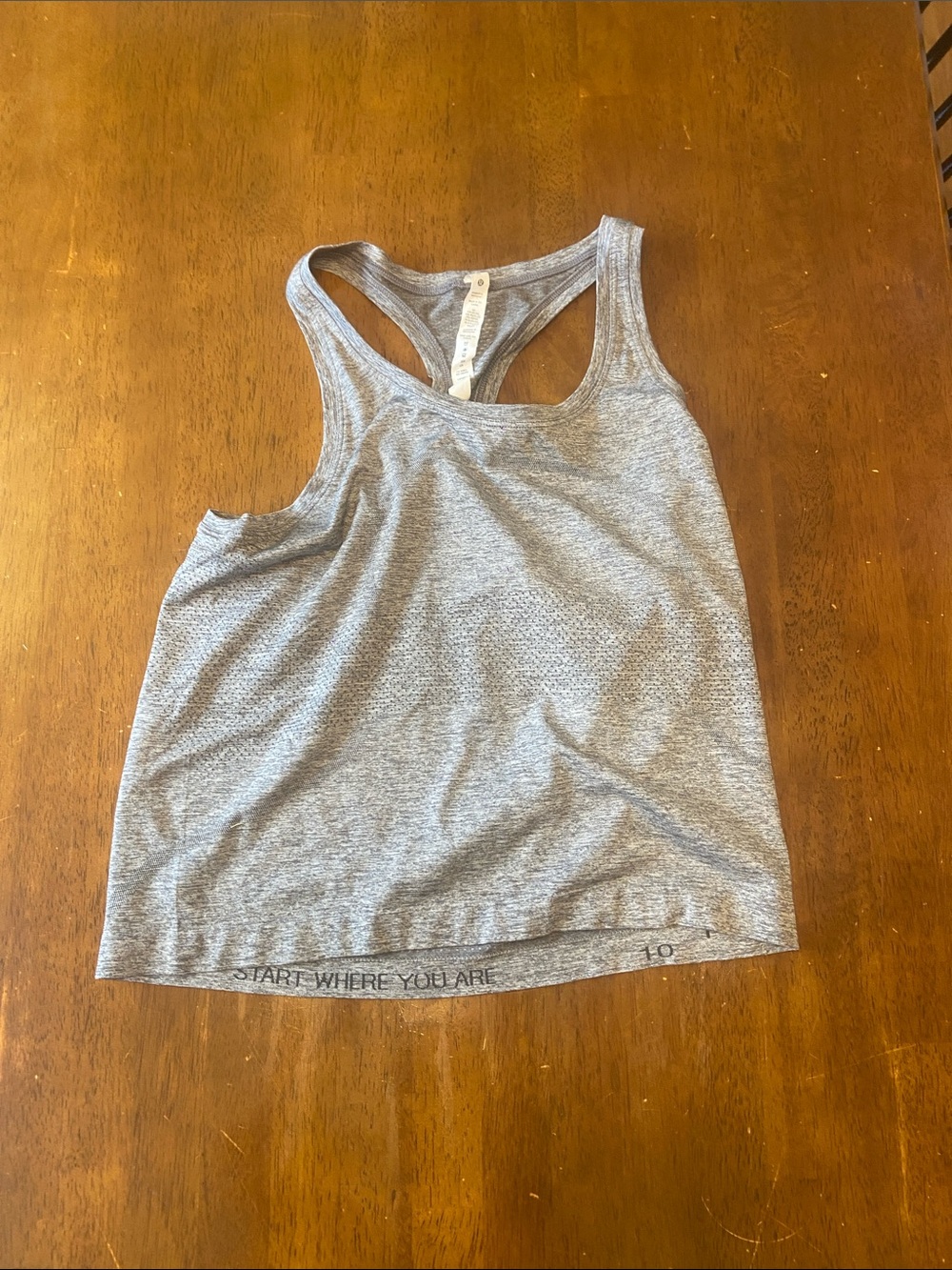 lululemon athletica Heather Gray Racerback Tank